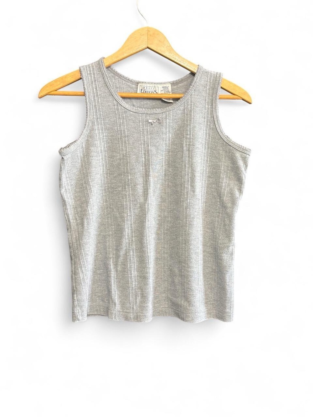 Basic Editions Ribbed Gray Tank